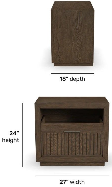 Flexsteel® Athens Chocolate Brown Open Nightstand-2