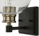 Uttermost® Kent Edison Antique Brass/Matte Black 1-Light Sconce-5