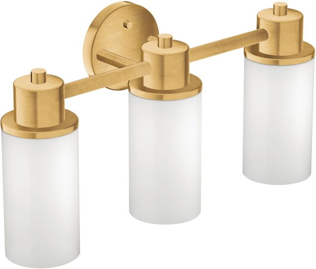 Moen® Iso™ Brushed Gold Three Globe Bath Light-0