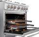 ZLINE Classic 36" Satin Stainless Steel Pro Style Dual Fuel Range-4