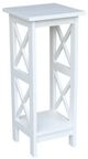John Thomas Furniture® Home Accents White 30" X-Side Plant Stand Table-0