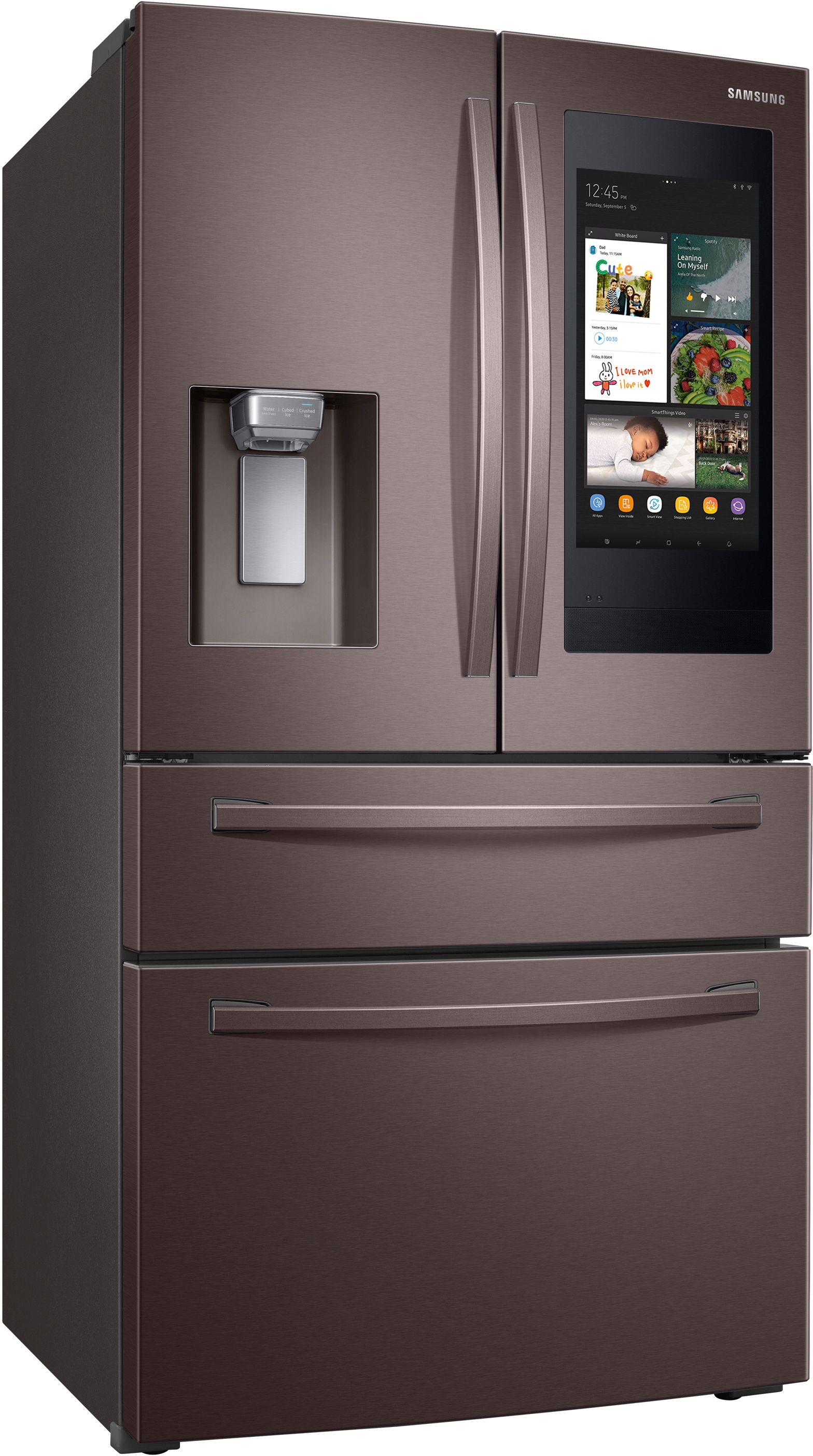 Samsung 27.7 Cu. Ft. Fingerprint Resistant Tuscan Stainless Steel French Door Refrigerator Kittanning PA Parts Service kitchen