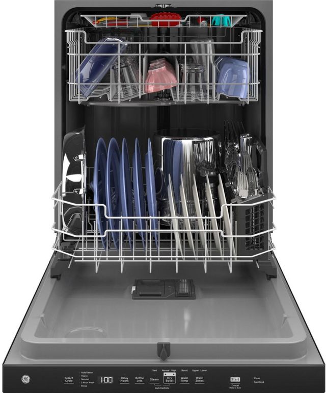 GE® 24" Black Built In Dishwasher-2