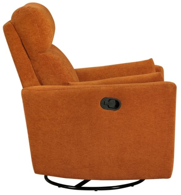 Homelegance® Desso Orange Swivel Glider Manual Reclining Chair-3