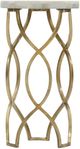 Hooker® Furniture Melange Corrina White Onyx Top Martini Table with Gold Leaf Base-0