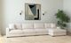 Elements International Arizona 4-Piece Steno Beige Right-Arm Facing Sectional and Chaise-1