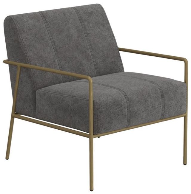 International Furniture Direct Aragon Gray/Gold Arm Chair-0