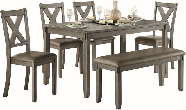 Mazin Furniture Holders 6-Piece Grey Dinette Set-1