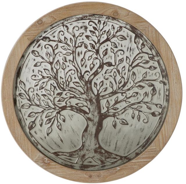 Deco Marche Brown Tree Embossed Wall Decor-0