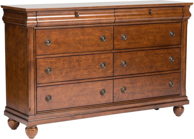 Liberty Furniture Rustic Traditions 4-Piece Rustic Cherry King Panel Bedroom Set-4