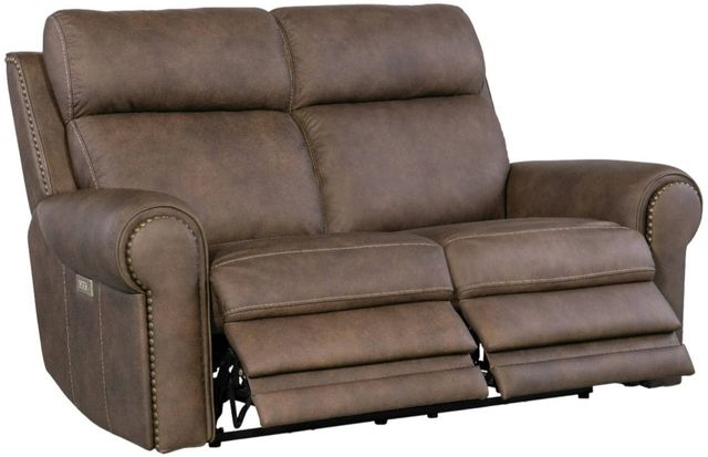 Hooker® Furniture SS Duncan Kalahari Bark Power Reclining Loveseat with Power Headrest and Lumbar-1