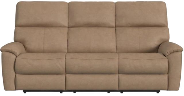 Flexsteel® Customizable Porter Leather Power Reclining Sofa with Console, Power Headrest and Lumbar-3