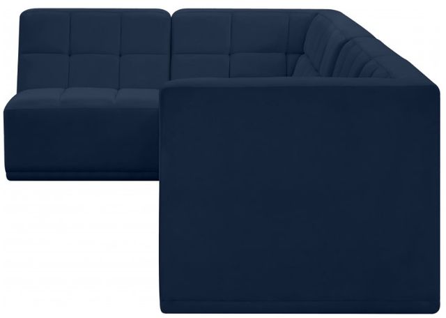 Meridian Furniture Relax 4-Piece Navy Modular Sectional Set-3