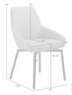 Armen Living Shilo 2-Piece Taupe Grey Dining Chair Set-4