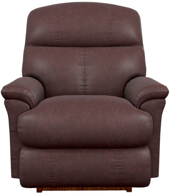 La-Z-Boy® Reed Pomegranate Leather Power Rocking Recliner with Headrest-1