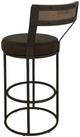 International Furniture Direct Xel-Ha Dark Hay Brown/Blacksmithing Black/Brown 30" Barstool-3