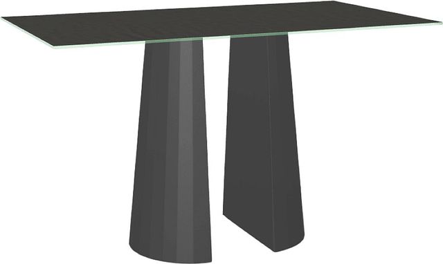 Amisco Customizable Gemma 84" Rectangular Bar Height Pub Table with 0.5" Starstone on Glass Top-0