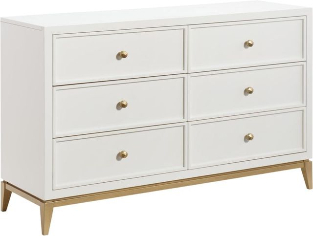 Legacy Kids Teen Chelsea By RR Gold Accents/White Dresser-0