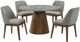 Coaster® Franklin 5-Piece Gray/Dark Oak Round Dining Table Set-0