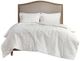 Olliix by Madison Park Arya Ivory Full/Queen Embroidered Medallion Faux Fur Ultra Plush Comforter Mini Set-0