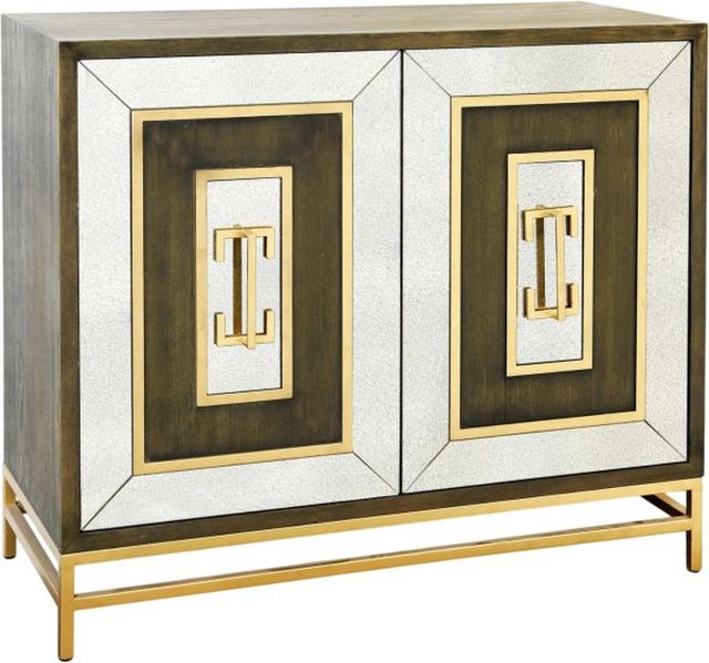 Harp & Finial® Jamison Antique Brass/Dark Walnut Cabinet-0