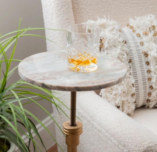 Powell® Averi Gold Adjustable Drink Table-3