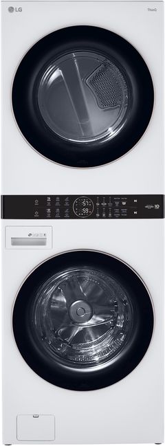 LG 4.5 Cu. Ft. Washer, 7.4 Cu. Ft. Dryer White Stack Laundry