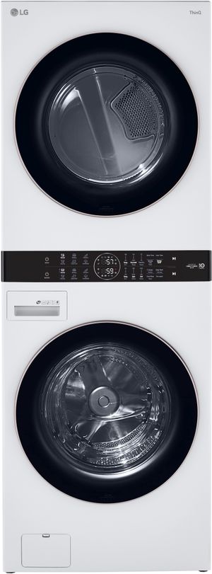 LG 4.5 Cu. Ft. Washer, 7.4 Cu. Ft. Dryer White Stack Laundry
