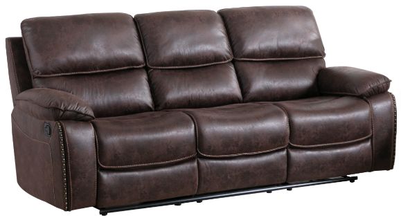 Mazin Furniture Kincaide Brown Manual Reclining Sofa-0