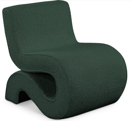 Meridian Furniture Desiree Green Boucle Fabric Accent Chair-0