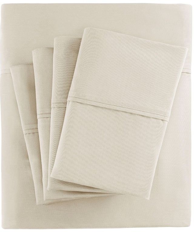 Olliix by Madison Park 7 Piece Ivory Split King 800 Thread Count Cotton Rich Sateen Sheet Set-0