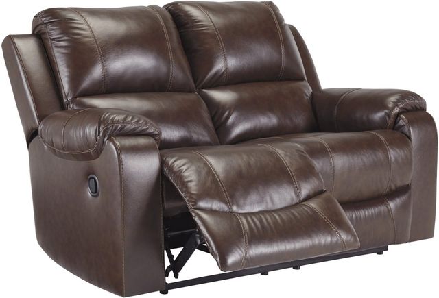 Signature Design by Ashley® Rackingburg Mahogany Reclining Loveseat-0
