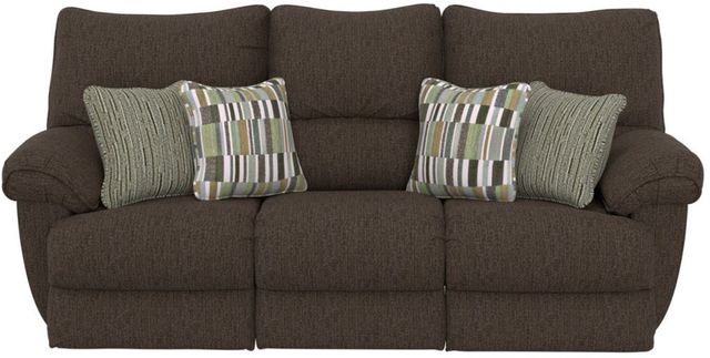 American Wholesale Furniture Lenny Chocolate Power Reclining Sofa-0