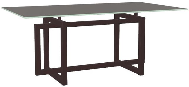 Amisco Customizable Ezra Taupe Rectangular Dining Table | Fitzgerald ...