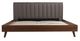 Mazin Furniture Sasha Grey/Walnut King Upholstered Platform Panel Bed-4