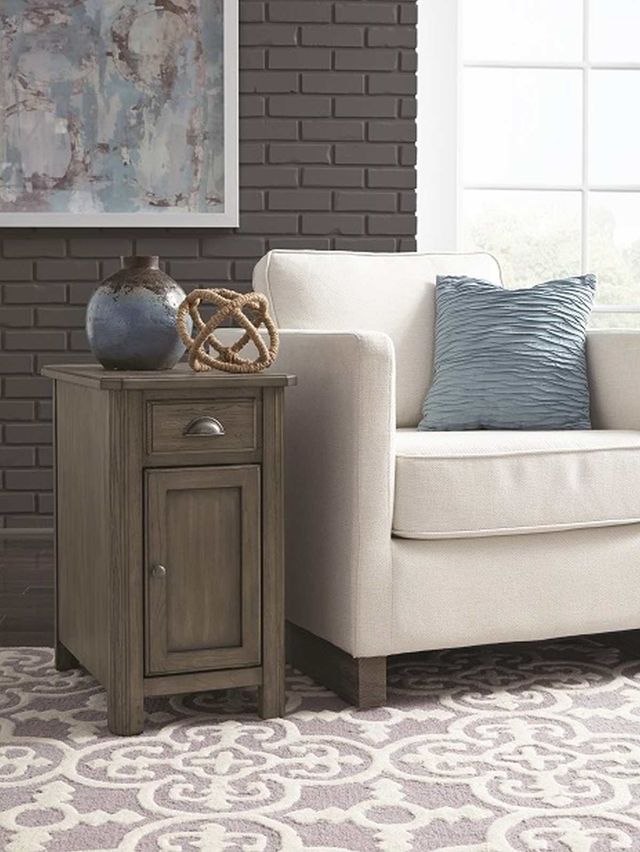 Null Furniture 2114 Cathedral Gray Chairside Cabinet-0