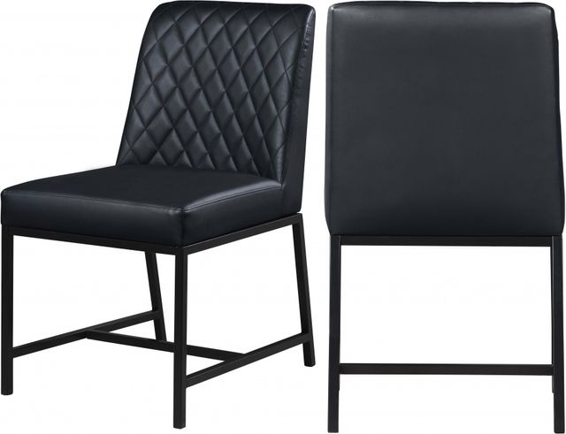 Meridian Furniture Bryce Black Faux Leather Dining Chair-1