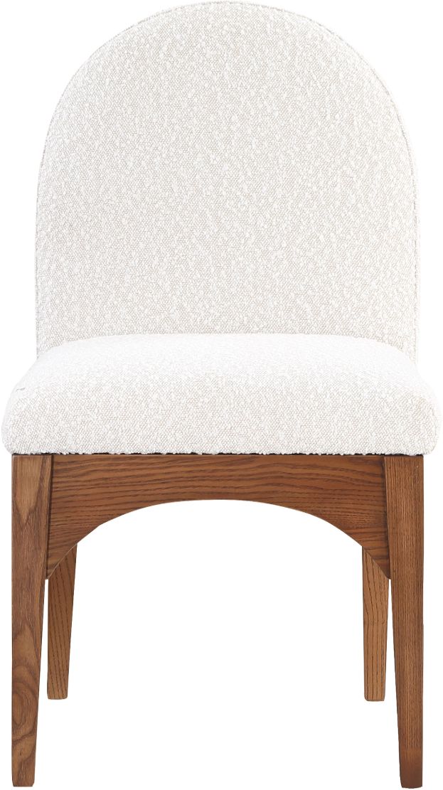 Meridian Furniture Waldorf Cream/Brown Boucle Upholstered Dining Chair-1