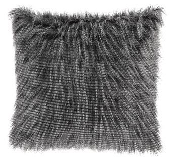 Olliix by Madison Park Edina Grey Faux Fur Square Pillow-1