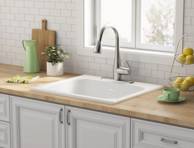 American Standard Quince Brilliant White 3-Hole Drop-In Single-Bowl Kitchen Sink-1