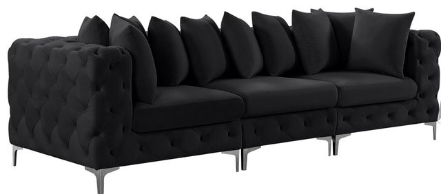Meridian Furniture Tremblay Black Velvet 108" Modular Sofa-1
