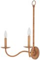 Currey & Company Saxon Saddle Tan Double Light Wall Sconce-3