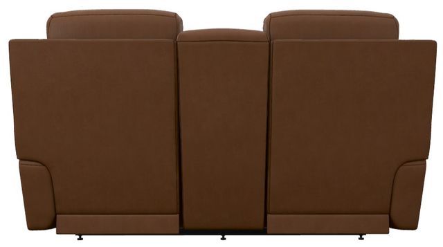La-Z-Boy® Emmons Oak Leather Power Reclining Loveseat with Console, Headrest and Lumbar-3