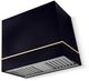 La Cornue Cornufé Loge 36" Matte Black Wall Mounted Range Hood with Polished Brass Trim-0