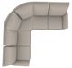 La-Z-Boy® Rigby 3-Piece Linen Curved Manual Reclining Sectional-3