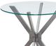 Bassett Mirror Deen Clear Round End Table with Gunmetal Base-1