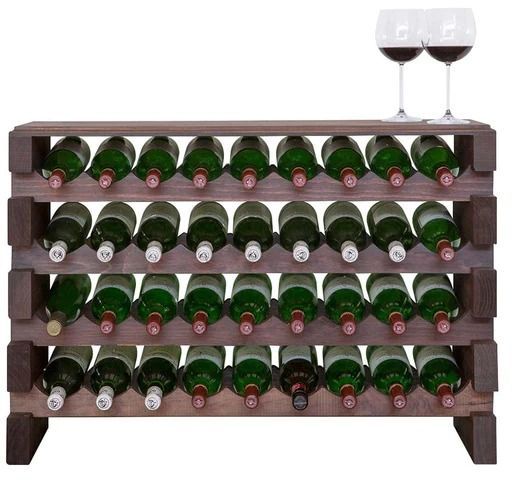 Vinotemp® 36 Bottle Modular Cherry Wine Rack-2