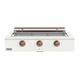 Caliber™ Rockwell Social 48" 3-Burner Matte White Built-In Natural Gas Grill with Copper Hardware-0