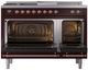 Ilve® Nostalgie II Series 48" Burgundy Pro Style Dual Fuel Range-4