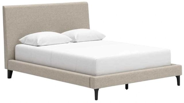 Signature Design by Ashley® Cielden Soft Gray Queen Upholstered Panel Bed-0